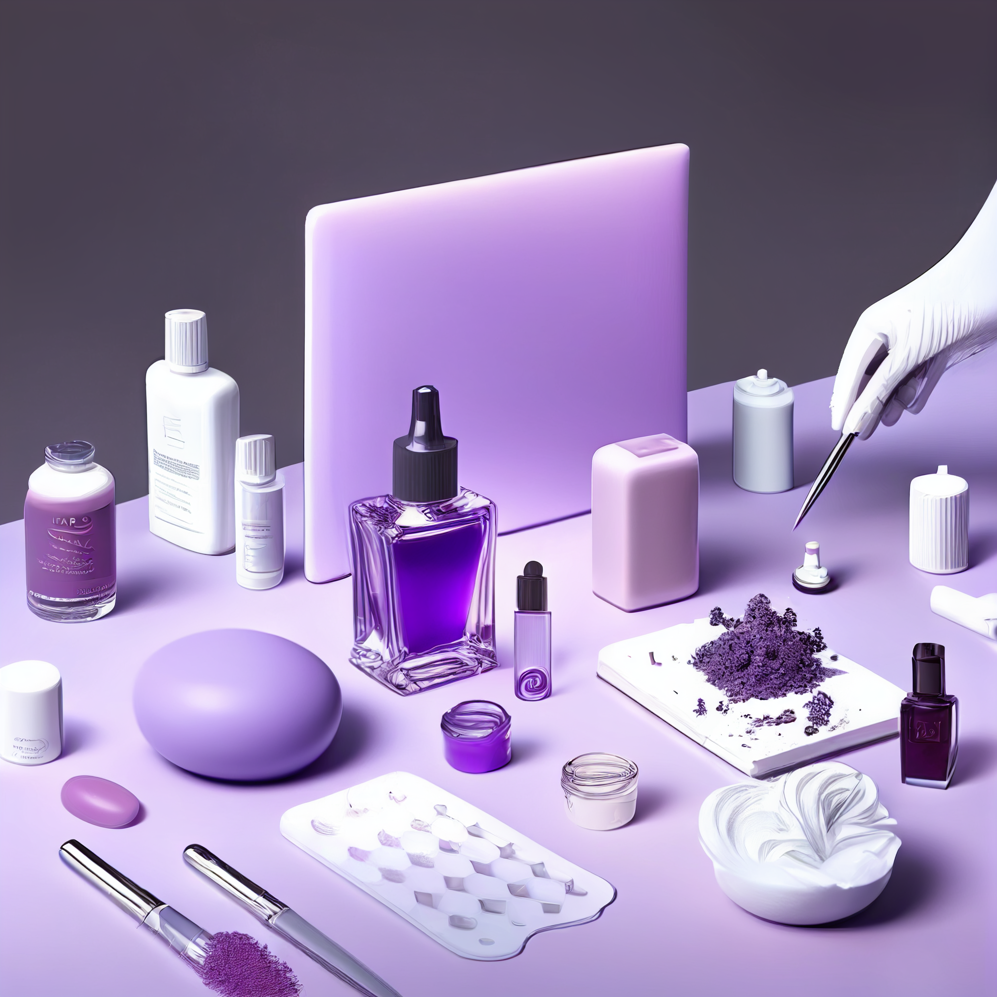 designer creating cosmetics image