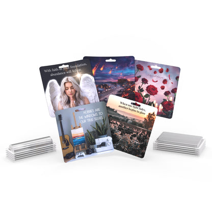 Money Holder Cards for Cash and Gift Cards with DIY Dual Covers, 5 Pack with Realistic Unique Designs for Special Occasions, Events and Holidays