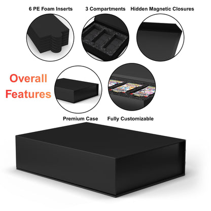 Booster Pack Storage & Gift Case for TCG | Customizable Trading Card Storage Organizer with Foam Inserts | Stores 1 - 36 Booster Packs | For Standard Trading Card Games, Pokemon, MTG & Sport Card Packs