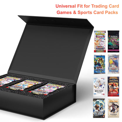 Booster Pack Storage & Gift Case for TCG | Customizable Trading Card Storage Organizer with Foam Inserts | Stores 1 - 36 Booster Packs | For Standard Trading Card Games, Pokemon, MTG & Sport Card Packs